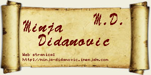 Minja Didanović vizit kartica